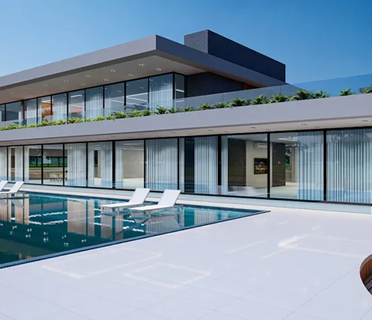 Clubhouse terrace and swimming pool